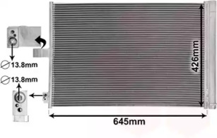 VAN WEZEL 30015702 -  Конденсатор, кондиционер